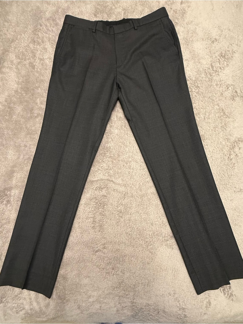 Theory Men’s 100% Wool Dress Pants - Dark Gray, Size 33